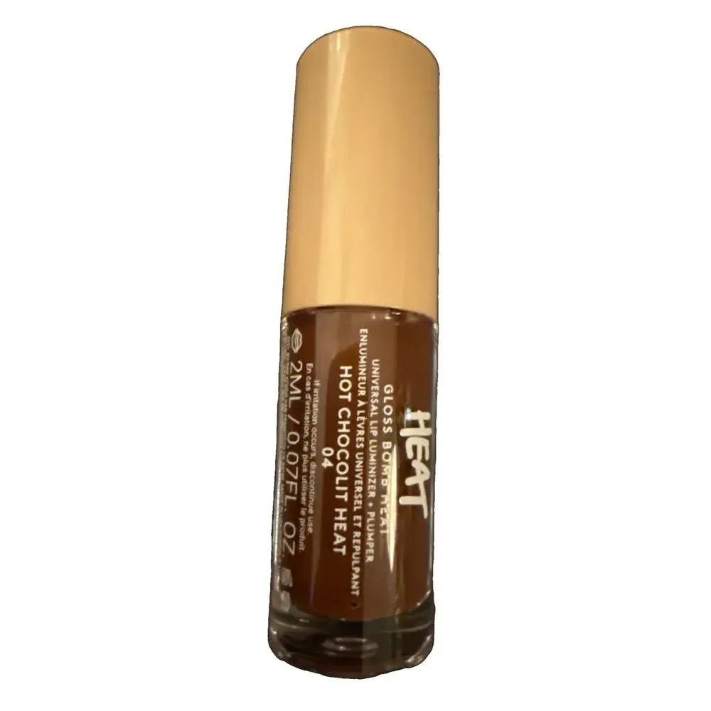 New Fenty Beauty Gloss Bomb Heat Lip Plumper Hot Chocolit 04 Mini Size 2ml .07oz